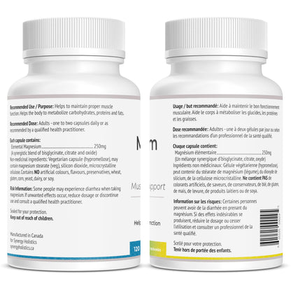 Two supplement bottles with labels on a white background