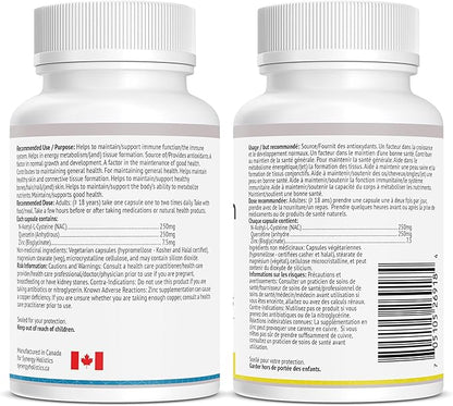 Two supplement bottles with labels on a white background